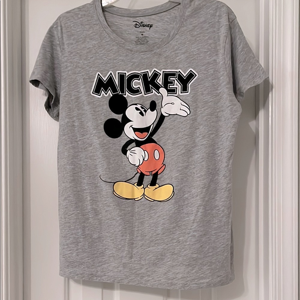 EUC Disney Mickey Mouse Gray T-Shirt women's size M